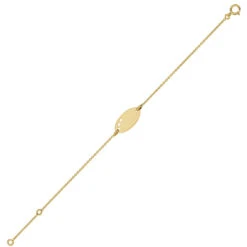 Gourmette Enfant 2 Coeurs - Or Jaune 18ct -Mikado Soldes Magasin 029606 product