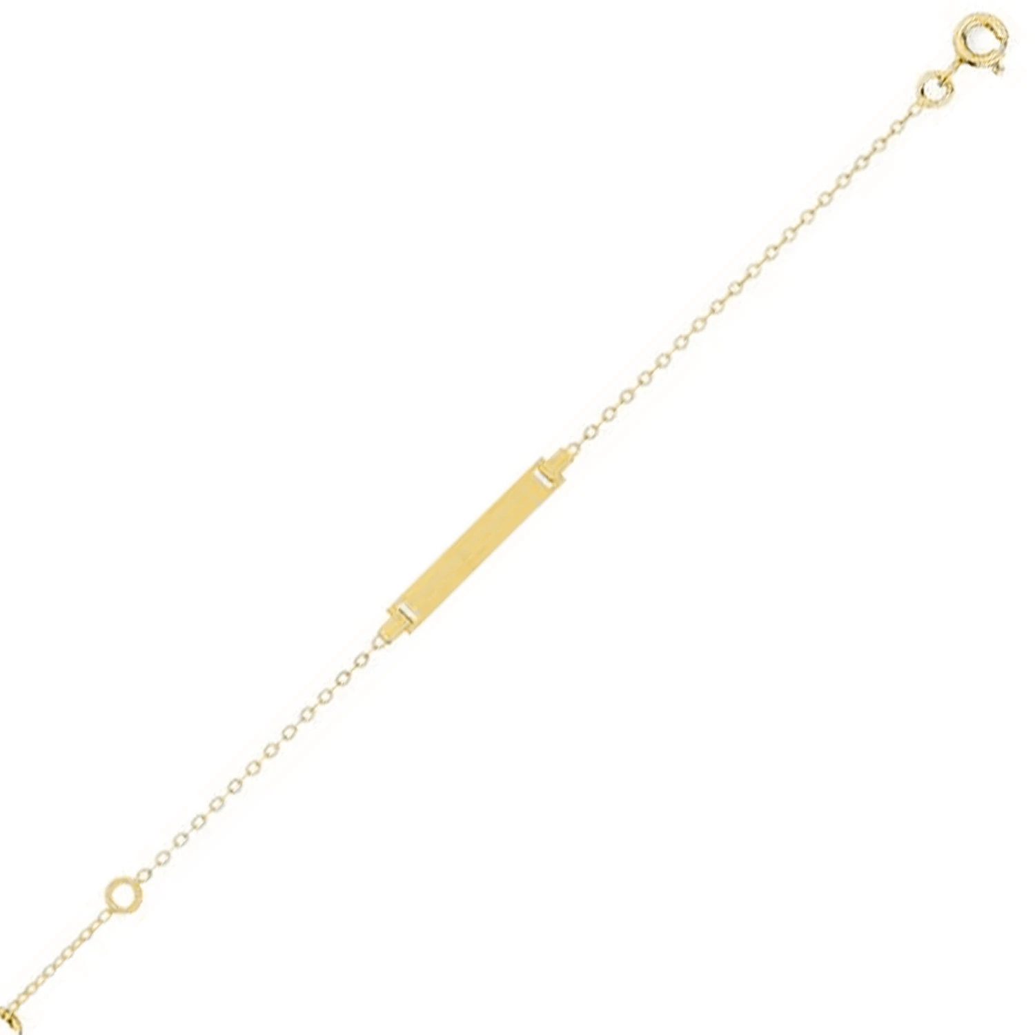 Gourmette Bébé Forçat Clair Miroir - Or Jaune 18ct 4 Gourmette Bébé Forçat Clair Miroir - Or Jaune 18ct – Image 2