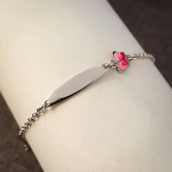 Gourmette Enfant Papillon Rose - Argent Massif -Mikado Soldes Magasin 3 IMG 1425 product