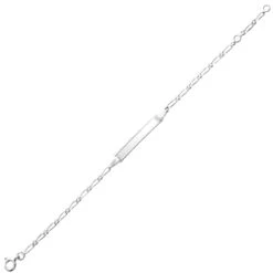 Gourmette Bébé Cheval Alternée - Argent Massif -Mikado Soldes Magasin 314106 product