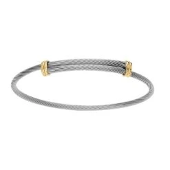 Jonc Bébé - Or Jaune 18ct Et Acier