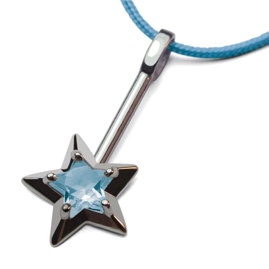 Mikado Pendentif Abracadabra Topaze Bleue - Argent Massif 3 Mikado Pendentif Abracadabra Topaze Bleue - Argent Massif