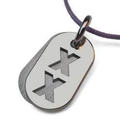 Mikado Pendentif Génétix Fille XX - Argent Massif