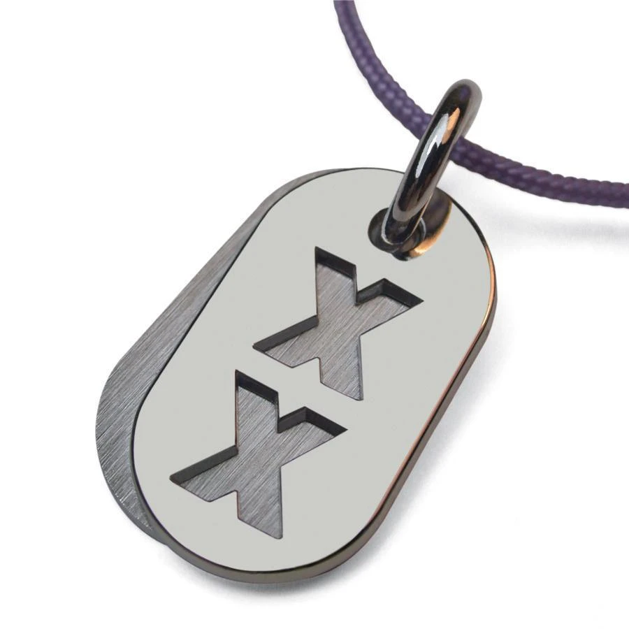 Mikado Pendentif Génétix Fille XX - Argent Massif 3 Mikado Pendentif Génétix Fille XX - Argent Massif