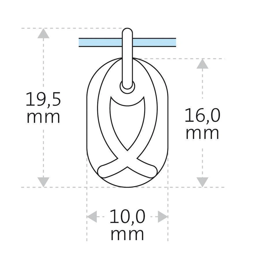 Mikado Pendentif Ichthys - Argent Massif 11 Mikado Pendentif Ichthys - Argent Massif – Image 9