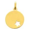 Médaille étoile Ajourée - Or Jaune 9ct -Mikado Soldes Magasin 74612 product