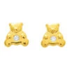 Boucles D'oreilles Ourson - Puces - Or Jaune 18ct -Mikado Soldes Magasin 8017Z thumb product