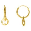 Boucles D'oreilles Papillon - Créoles - Or Jaune 9ct -Mikado Soldes Magasin 9K2651101 mini product