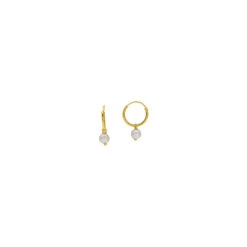 Boucles D'oreilles Perles Blanche - Créoles - Or Jaune 9ct -Mikado Soldes Magasin 9K2651108 copie product
