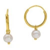 Boucles D'oreilles Perles Blanche - Créoles - Or Jaune 9ct -Mikado Soldes Magasin 9K2651108 mini product