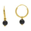 Boucles D'oreilles Perles Noire - Créoles - Or Jaune 9ct -Mikado Soldes Magasin 9K2651109 mini product