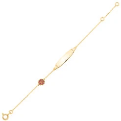 Gourmette Bébé Fleur - Or Jaune 9ct -Mikado Soldes Magasin 9K605 5 product