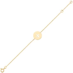 Gourmette Bébé Ange Ajouré - Or Jaune 9ct -Mikado Soldes Magasin 9K7717 3 product