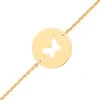 Gourmette Bébé Papillon Ajouré - Or Jaune 9ct -Mikado Soldes Magasin 9K7717.2 thumb 03 product