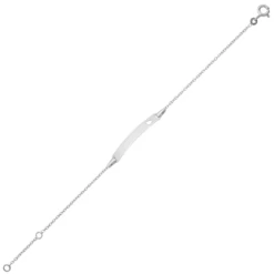 Gourmette Bébé Coeur Ajouré - Or Blanc 9ct 9 Gourmette Bébé Coeur Ajouré - Or Blanc 9ct -Mikado Soldes Magasin 9WBB1797 product