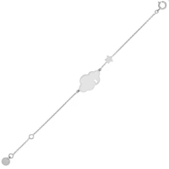 Gourmette Bébé Nuage étoile LuluCastagnette - Or Blanc 9ct 8 Gourmette Bébé Nuage étoile LuluCastagnette - Or Blanc 9ct -Mikado Soldes Magasin A77219 product