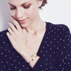 Jonc LuluCastagnette - Or Jaune 9ct -Mikado Soldes Magasin Bijoux 1657bis product