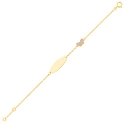 Gourmette Bébé Papillon - Or Jaune 9ct -Mikado Soldes Magasin C14912 product