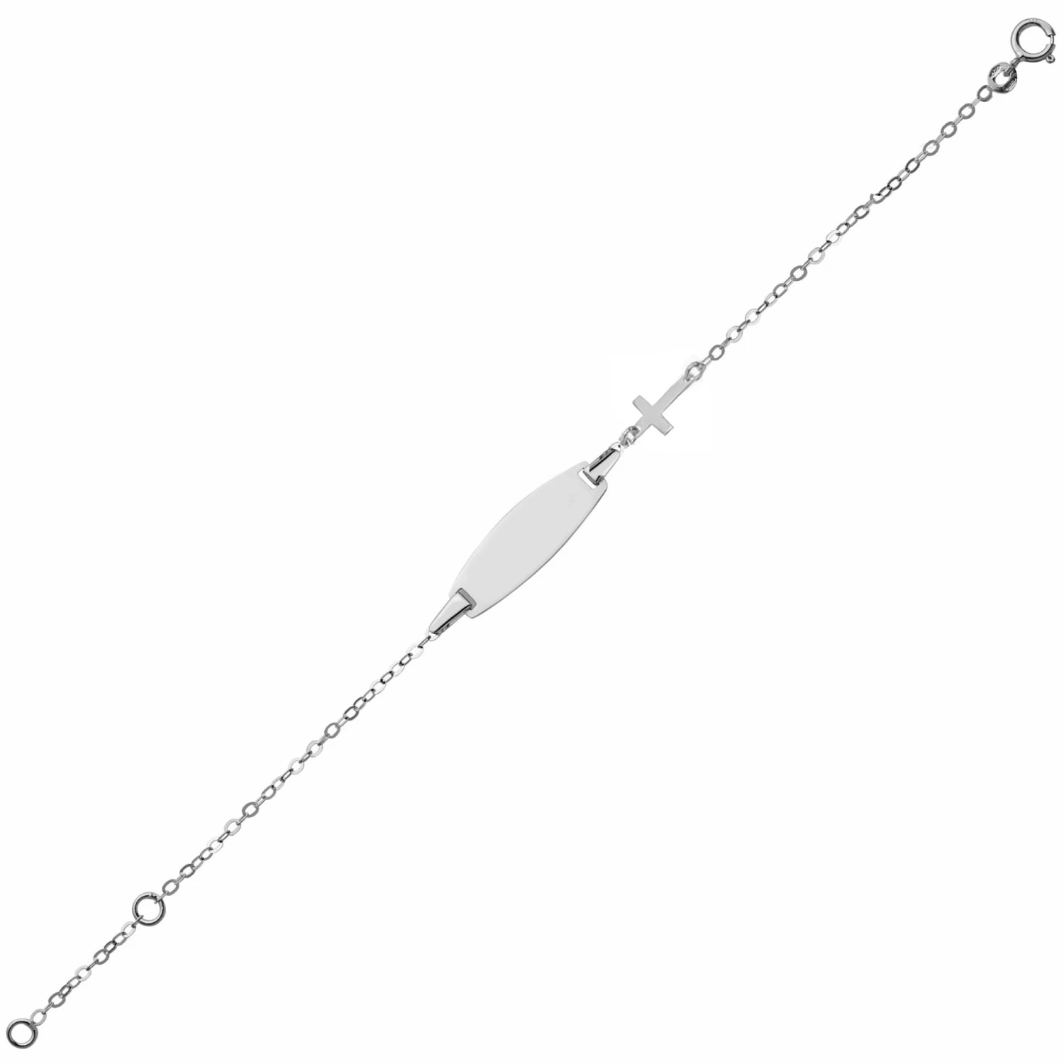 Gourmette Bébé Croix - Or Blanc 18ct 5 Gourmette Bébé Croix - Or Blanc 18ct – Image 3