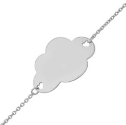 Gourmette Bébé Nuage - Or Blanc 9ct