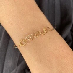 Bracelet Jonc Prénom - Gold Filled 14ct -Mikado Soldes Magasin IMG 8792 1 product