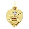 Médaille D'amour Coeur - Or Jaune 18ct & Rubis