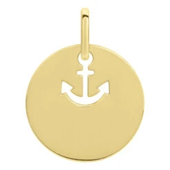 Médaille Ancre Ajourée - Or Jaune 18ct