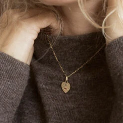 Médaille D'amour Coeur - Or Jaune 18ct & Rubis -Mikado Soldes Magasin Photo2 copie product