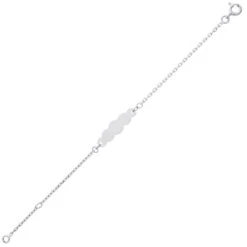 Gourmette Bébé Nuage - Or Blanc 18ct -Mikado Soldes Magasin R F50GRBBN product