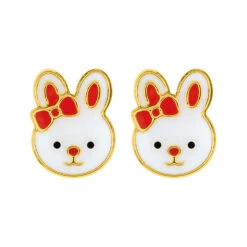 Boucles D'oreilles Lapin - Vis - Or Jaune 9ct -Mikado Soldes Magasin S12 28007 product