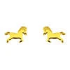 Boucles D'oreilles Chevaux - Puces - Or Jaune 9ct -Mikado Soldes Magasin bo cheval orjaune 9K8457 mini product