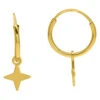 Boucles D'oreilles étoiles - Créoles - Or Jaune 9ct -Mikado Soldes Magasin bo croix 9K2651106 mini product