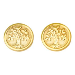 Boucles D'oreilles Arbres De Vies - Puces - Or Jaune 9ct