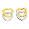 Boucles D'oreilles Coeurs - Puce - Or Jaune Et Or Blanc 9ct 1 Boucles D'oreilles Coeurs - Puce - Or Jaune Et Or Blanc 9ct -Mikado Soldes Magasin boucle oreille coeurs vis or 652082 03 product