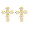 Boucles D'oreilles Croix - Puce - - Or Jaune 9 Carats 2 Boucles D'oreilles Croix - Puce - - Or Jaune 9 Carats -Mikado Soldes Magasin boucle oreille enfant or 9K8681Z mini product
