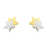 Boucles D'oreilles Etoiles - Puces - Or Jaune Et Or Blanc 9ct -Mikado Soldes Magasin boucle oreille etoiles puces 03 product