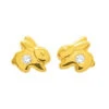 Boucles D'oreilles Lapin - Puces - Or Jaune 18ct -Mikado Soldes Magasin boucle oreille lapin or 8015Z 03 product
