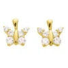 Boucles D'oreilles Papillon- Puces - Or Jaune 18ct -Mikado Soldes Magasin boucle oreille papillon puces or 8203Z 03 product