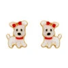 Boucles D'oreilles Chiens - Vis - Or Jaune 9ct -Mikado Soldes Magasin boucles oreille chiens 9K8544V product