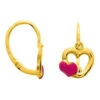 Boucles D'oreilles Coeur- Brisures - Or Jaune 9ct -Mikado Soldes Magasin boucles oreille coeur 8389 product 1