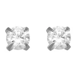 Boucles D'oreilles - Puces - Or Blanc 18ct