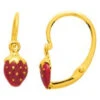 Boucles D'oreilles Fraises - Dormeuses - Or Jaune 9ct -Mikado Soldes Magasin boucles oreille fraises 9K8386 product