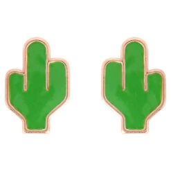 Boucles D'oreilles Cactus - Vis - Or Jaune 9ct