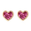 Boucles D'oreilles Coeurs - Vis - Or Jaune 9ct -Mikado Soldes Magasin boucles oreilles coeurs rose product