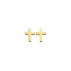 Boucles D'oreilles Croix - Puces - Or Jaune 18ct -Mikado Soldes Magasin boucles oreilles croix B11411 2 product