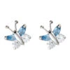 Boucles D'oreilles Papillons - Vis - Or Blanc 9ct -Mikado Soldes Magasin boucles oreilles enfant N10037 product