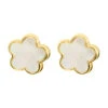 Boucles D'oreilles Fleurs - Vis - Or Jaune 9ct & Nacre -Mikado Soldes Magasin boucles oreilles enfant N11216V product xl copie product