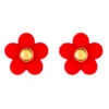 Boucles D'oreilles Fleurs - Vis - Or Jaune 9ct -Mikado Soldes Magasin boucles oreilles fleur rouge S12 2800 2 product