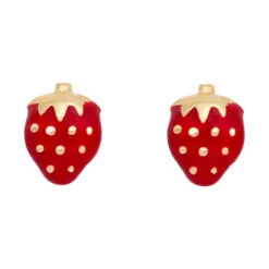 Boucles D'oreilles Fraise - Vis - Or Jaune 18ct