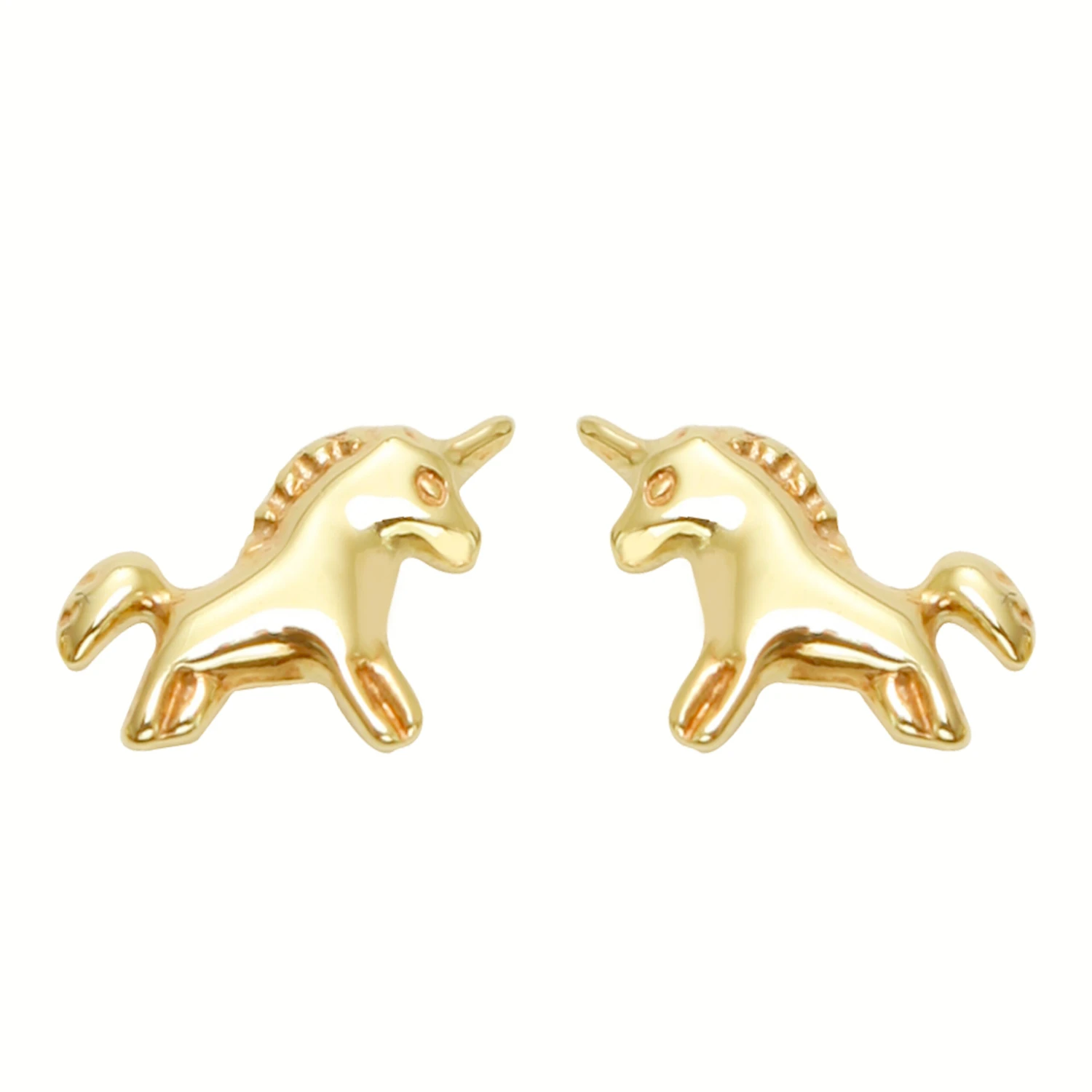 Boucles D'oreilles Licorne - Vis - Or Jaune 9ct 3 Boucles D'oreilles Licorne - Vis - Or Jaune 9ct